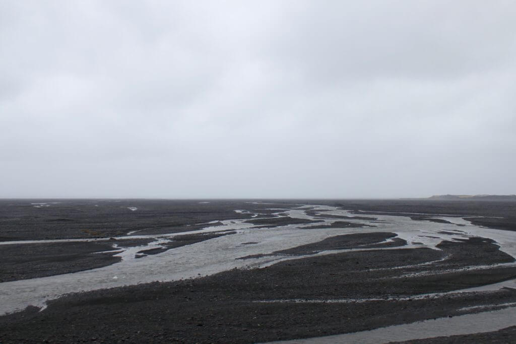 The grim, gray expanse of the Skeiðarársandur