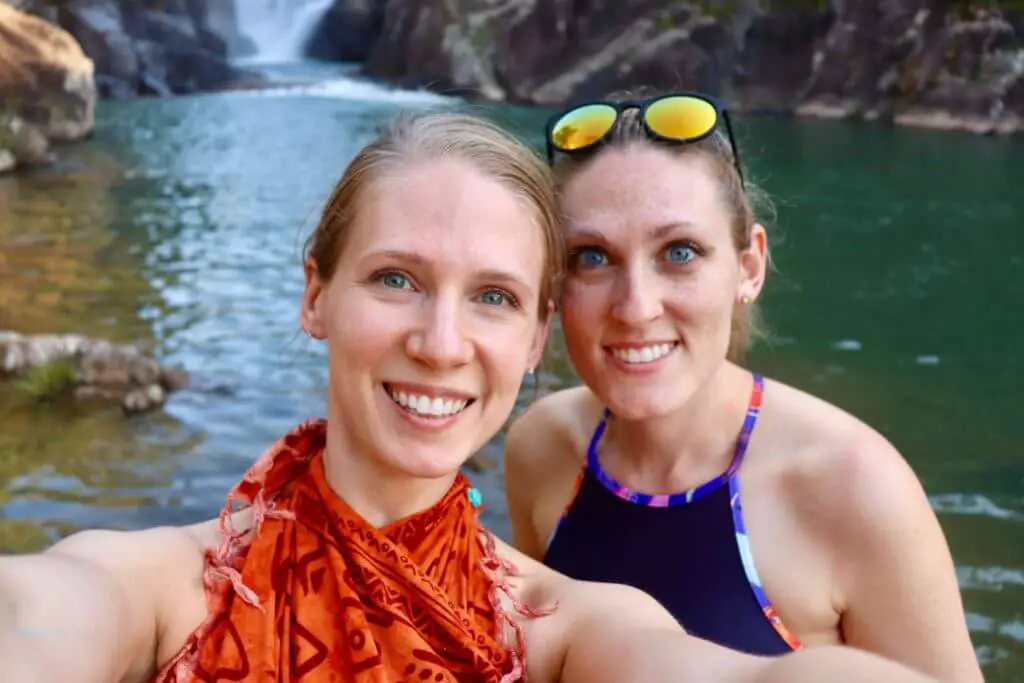 Gwen and Brooke at Big Rock Falls