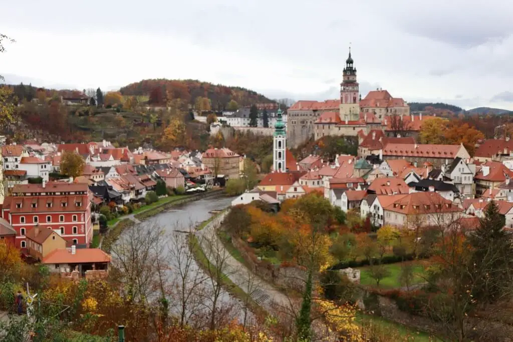 View of town of Cesky Krumlov