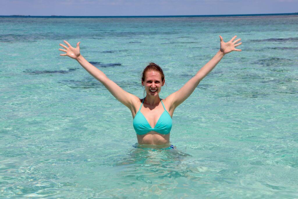 Gwen on the Sandbar