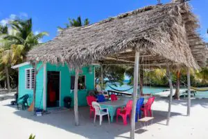 Thatch-Roofed Hut on Bread and Butter Caye