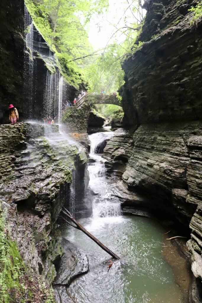 Water running through the gorge in Watkins Glen