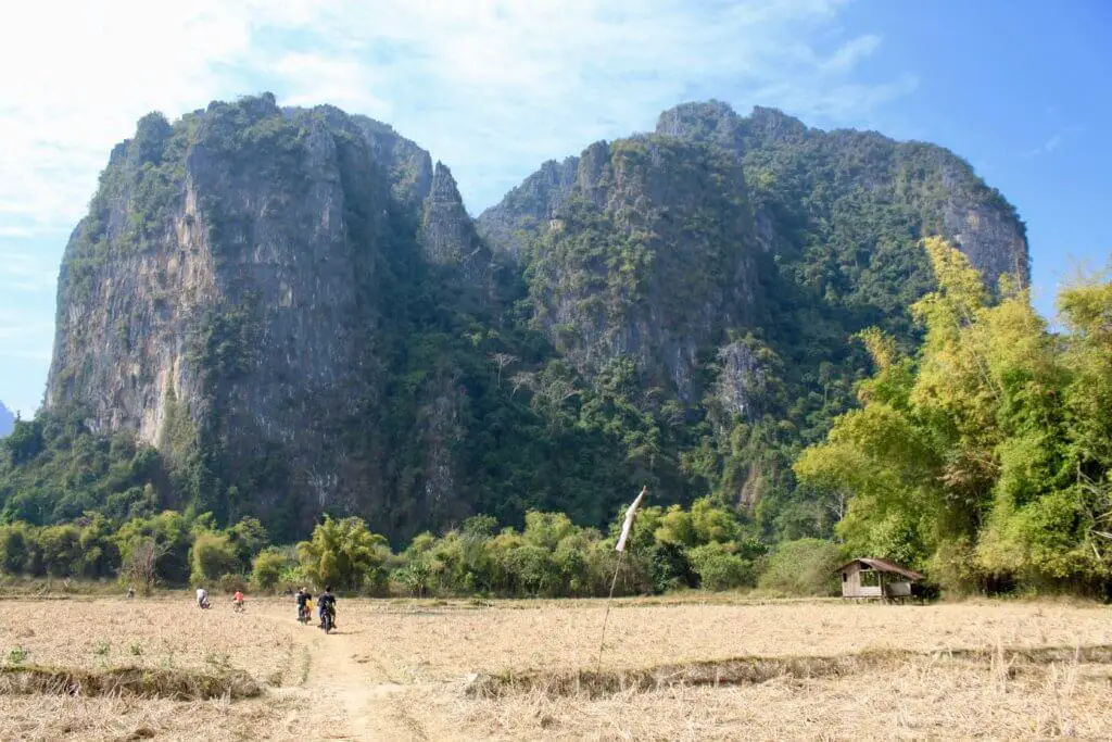 Mountains and countryside outside of Vang Vieng, Laos