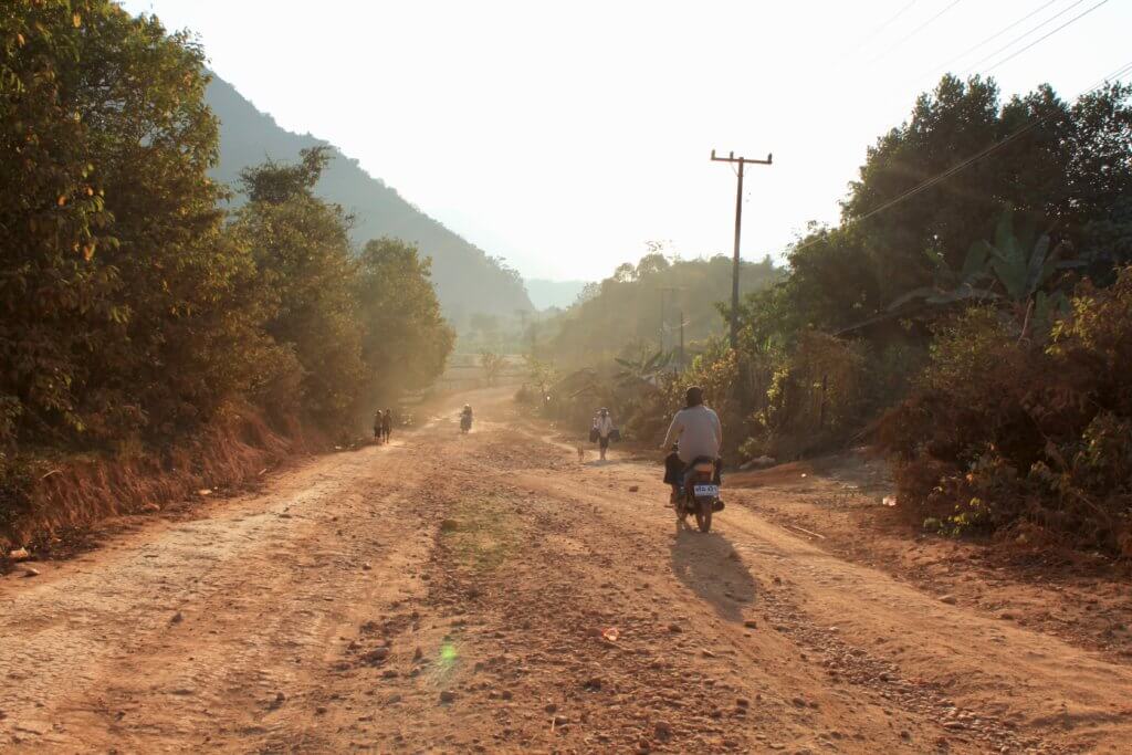 Dirt road outside of Vang Vieng, Laos