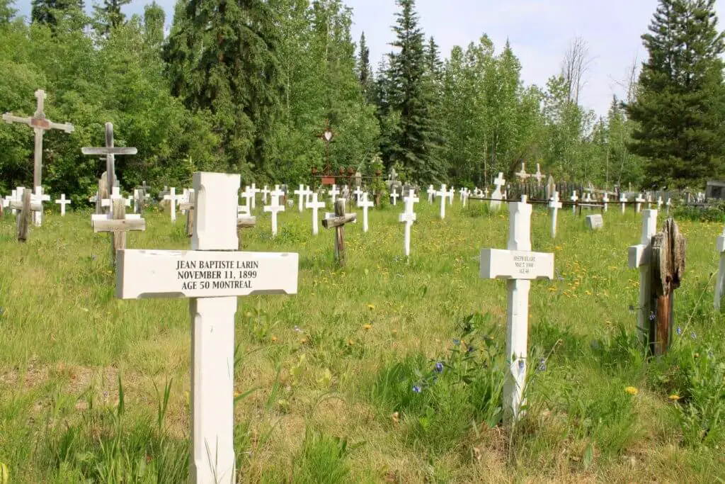 White crosses of the Gold Rush cemetery