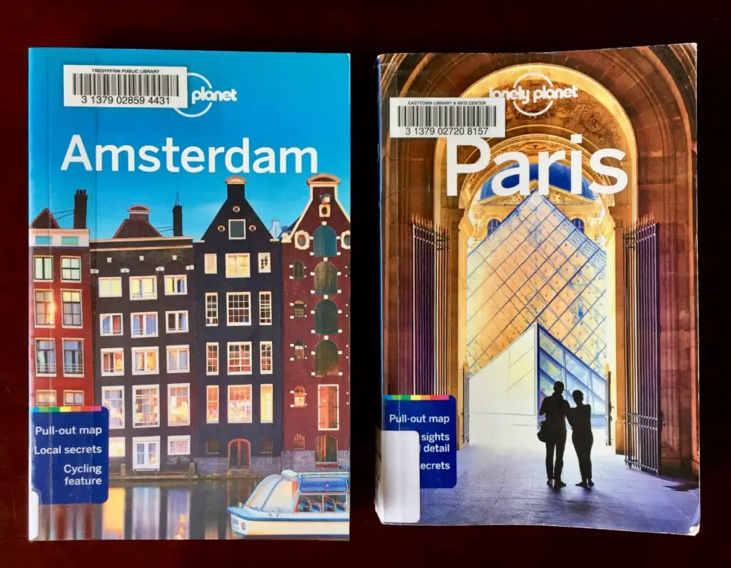 Amsterdam and Paris guidebooks