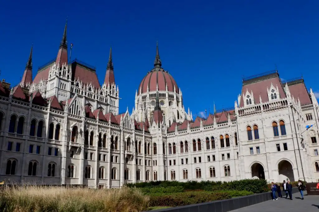 Side view of Hungarian Parliament Building