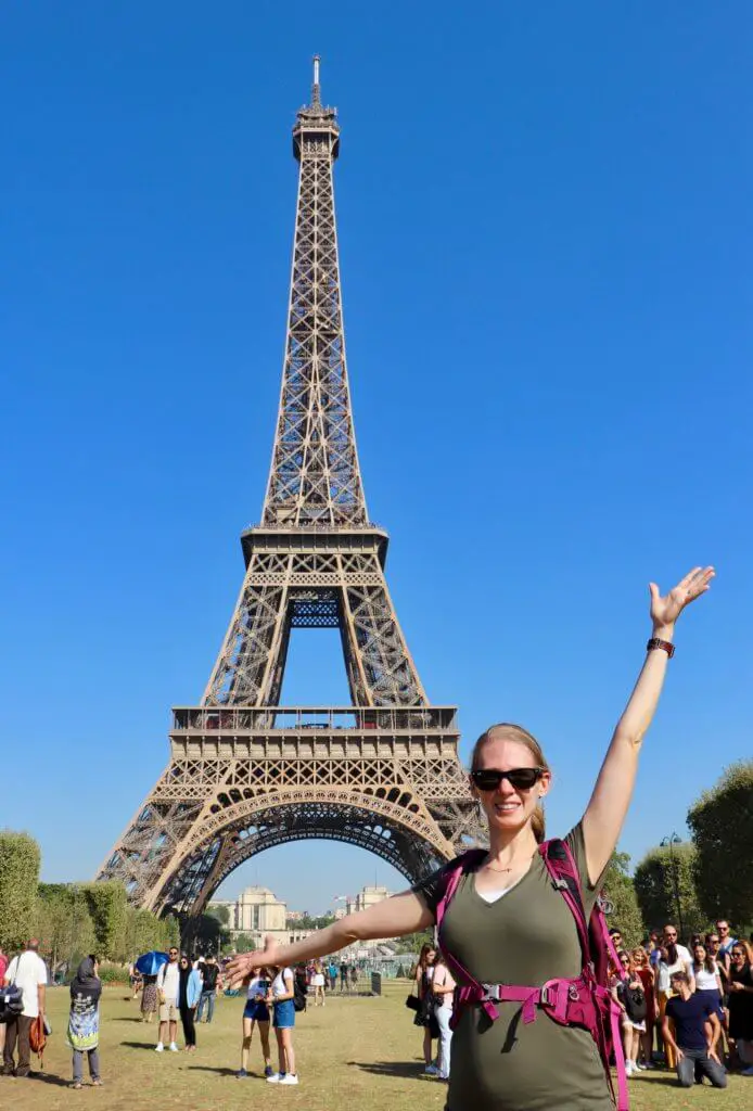 Gwen at the Eiffel Tower