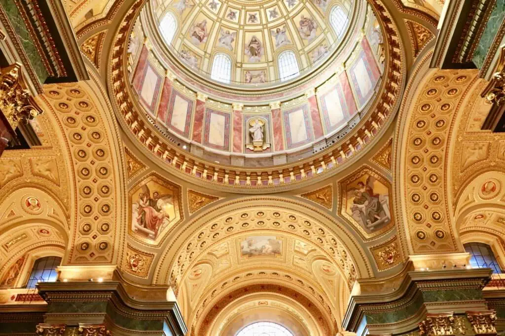 Detail of the ceiling of St. Stephen's Basilica