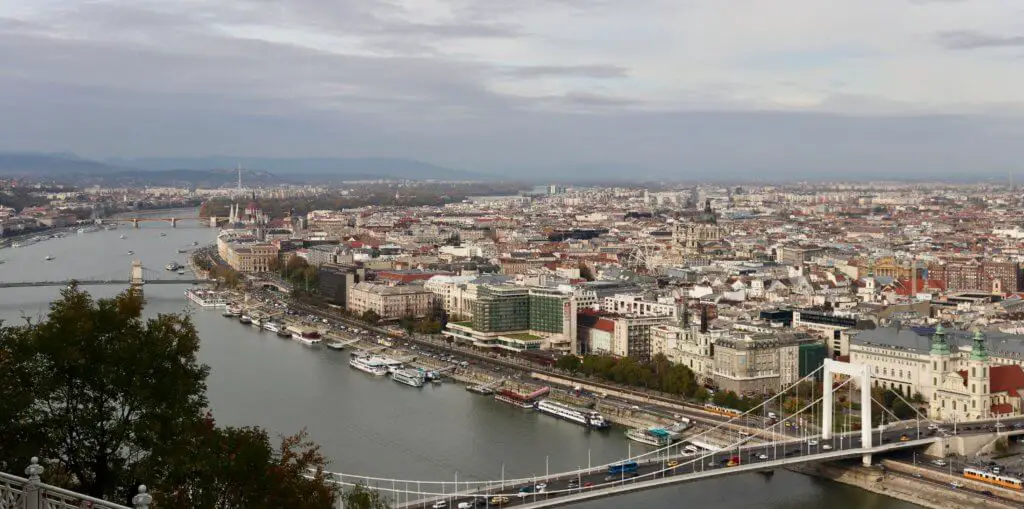 Budapest and the Danube from Gellért Hill