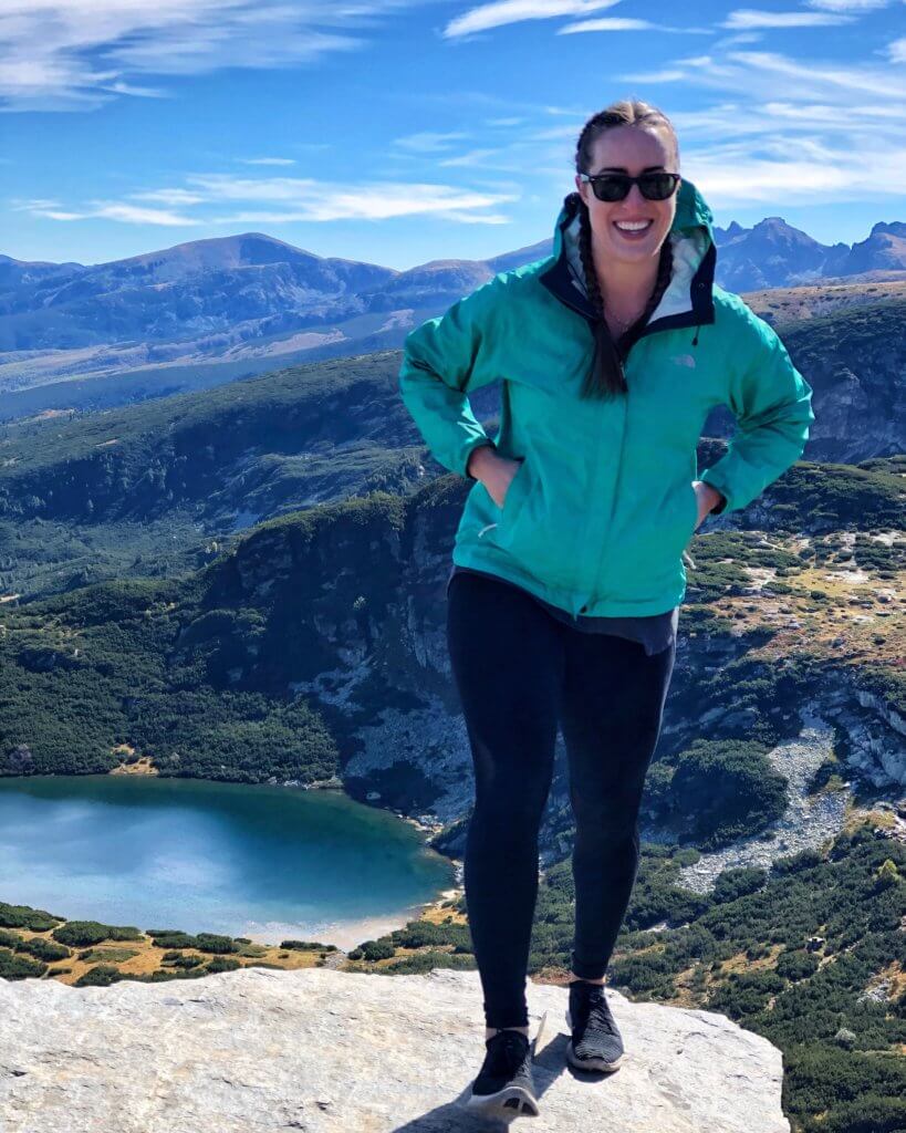 Michelle at the Seven Rila Lakes in Bulgaria