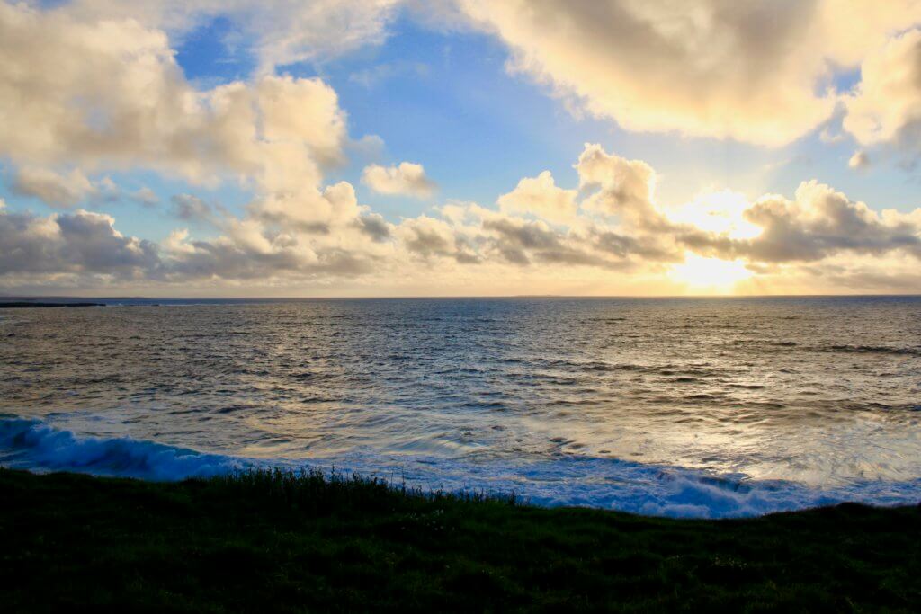 Sunset over the ocean