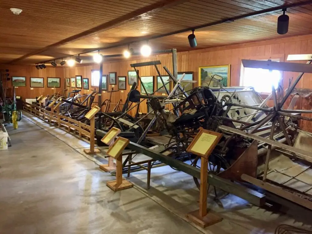 Old farming equipment in the museum