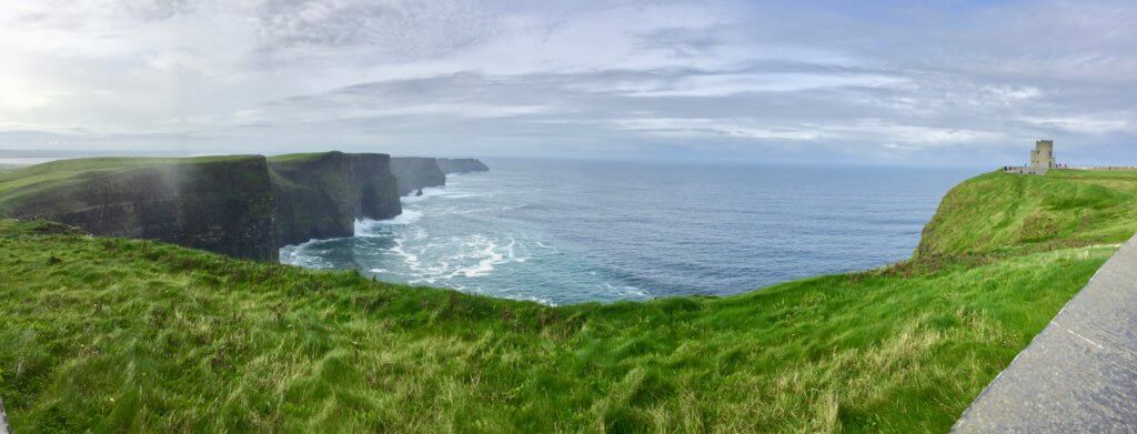 Panoramic view of the Cliffs of Moher