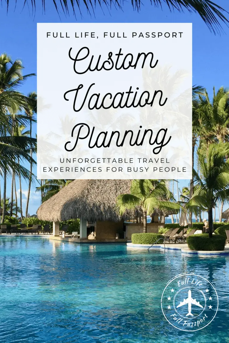 Custom Vacation Planning graphic with tropical background