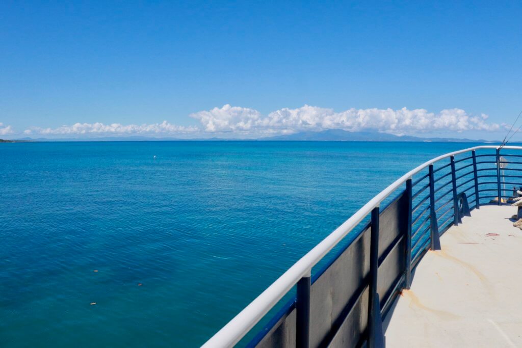 The bow of the Vieques ferry looking toward the main island of Puerto Rico