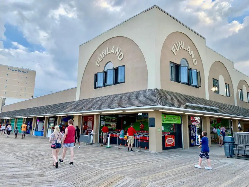 Exterior of Funland, a great thing to do with kids in Rehoboth Beach