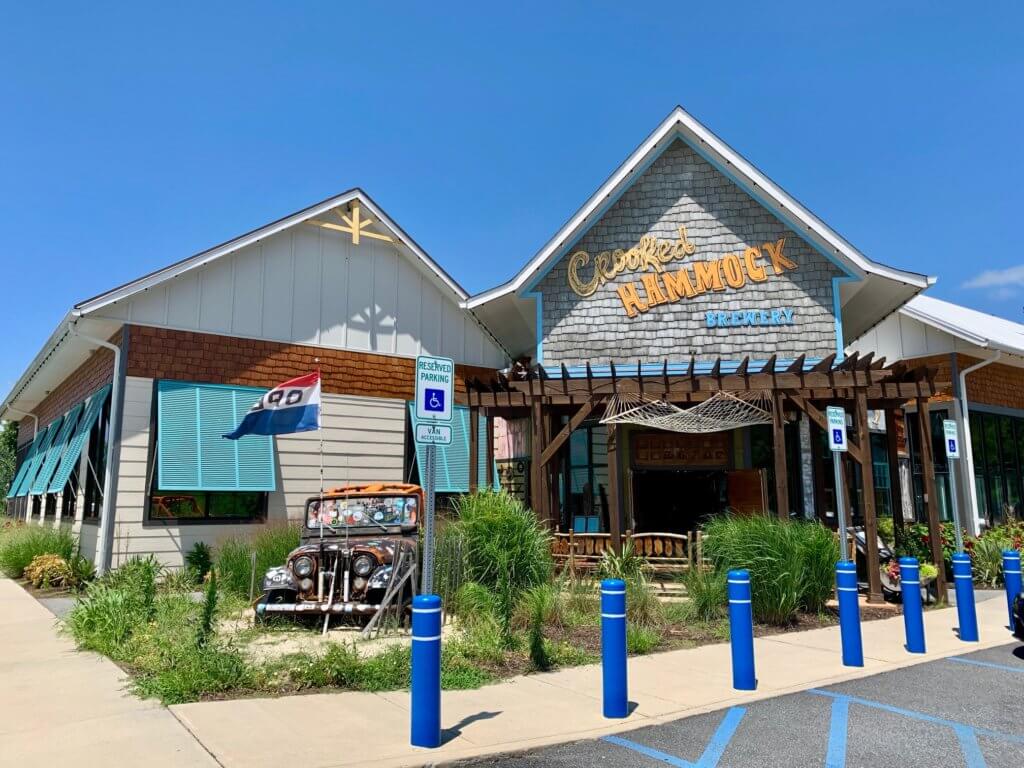 Exterior of the Crooked Hammock brewpub