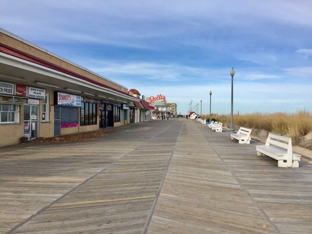 Empty boardwalk in November