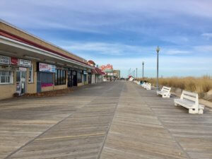 Empty boardwalk during the Rehoboth Beach off-season