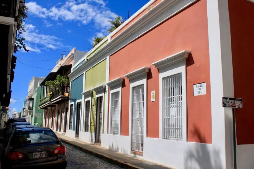 Colorful buildings on the streets of Old San Juan 