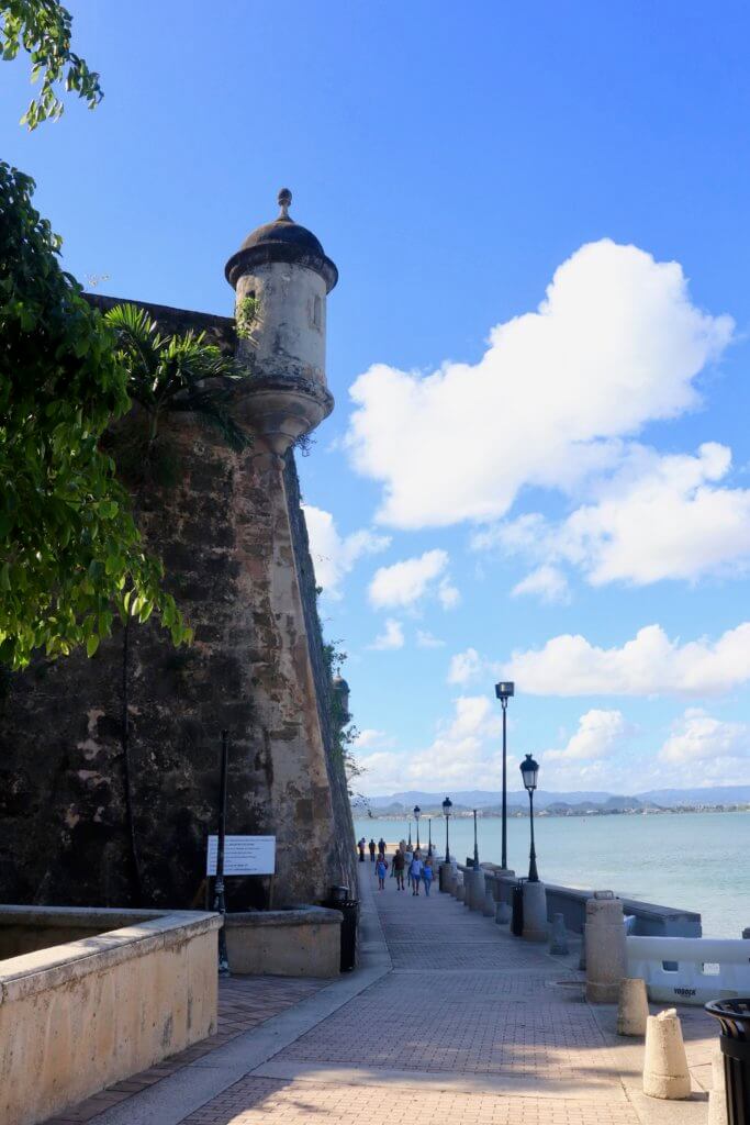 Huge city wall with garita on top