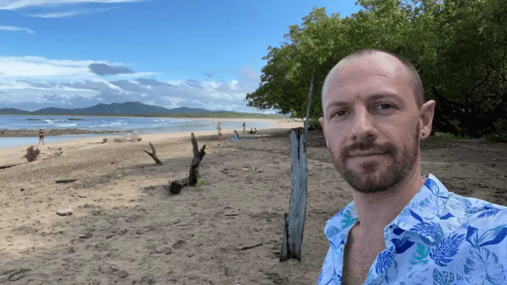 Max on a beach in Costa Rica