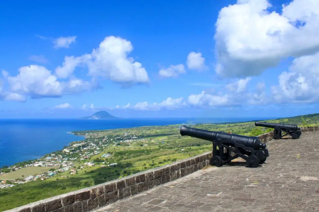 Cannons pointed out to sea at Brimstone Hill Fortress