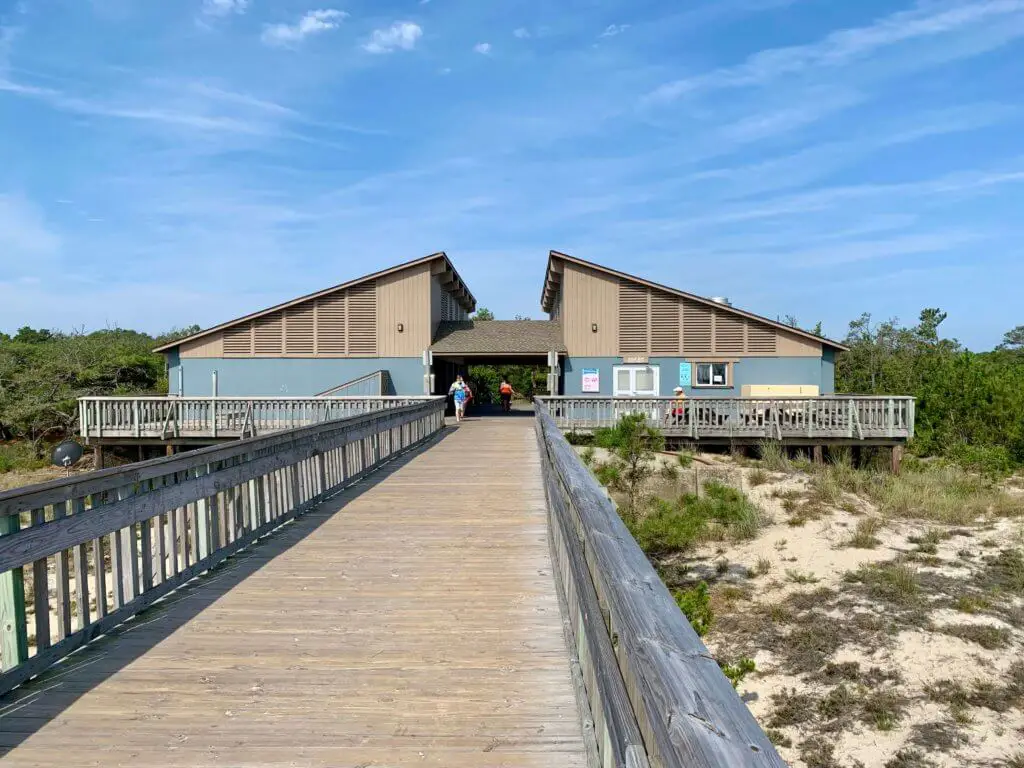 The bathhouse and snack bar at Cape Henlopen State Park