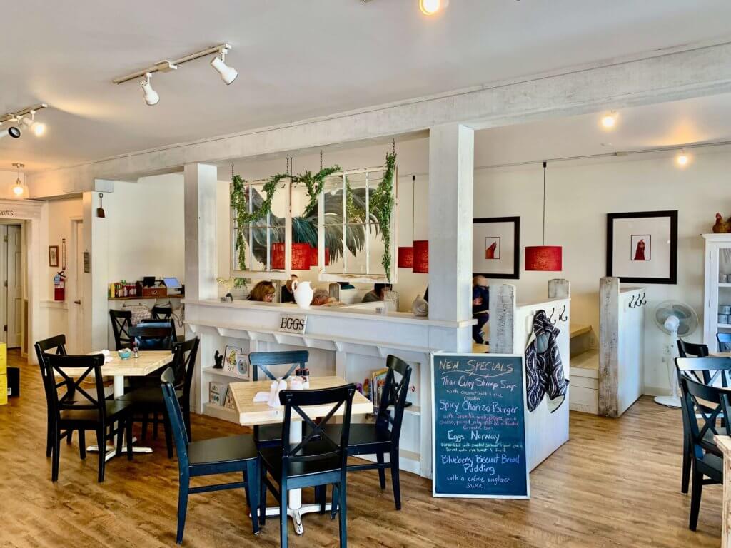 Farmhouse interior of Egg restaurant in Rehoboth Beach