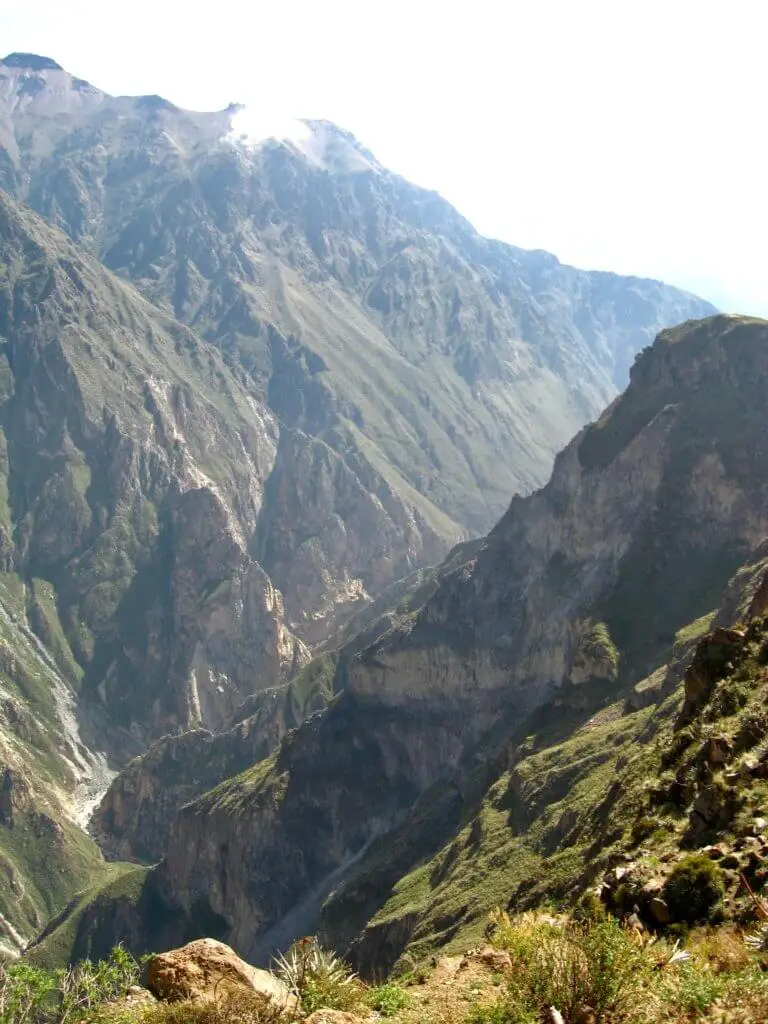 Our first glimpse of steep-sided Colca Canyon