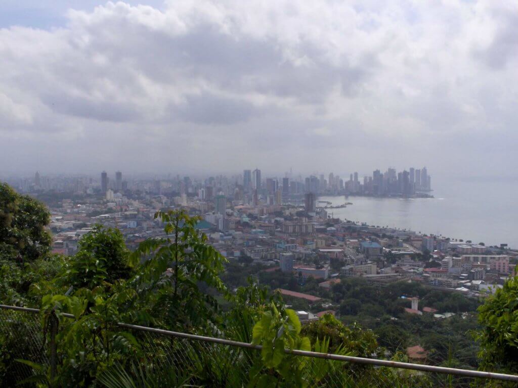 View of downtown Panama City from an overlook
