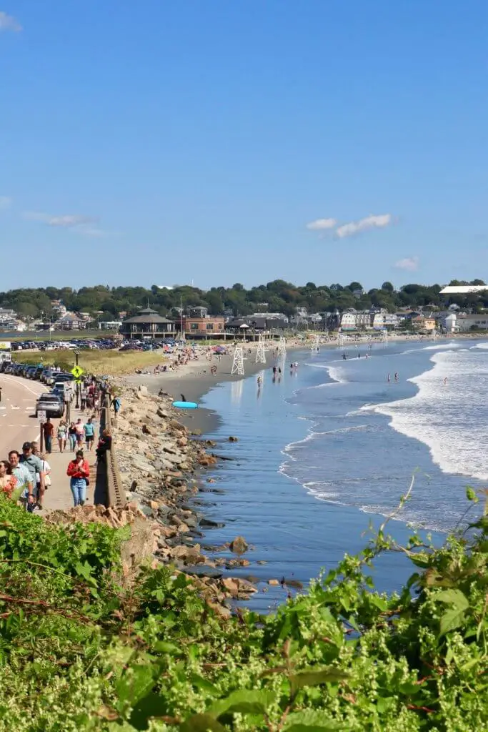 Newport, Rhode Island's Easton Beach as seen from the Cliff Walk