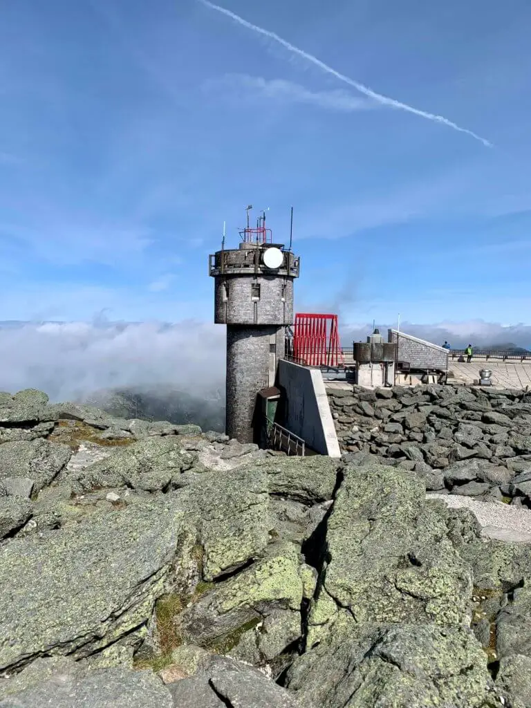 The observatory at the top of Mount Washington, the terminus of the Cog Railway