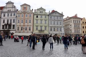 Colorful buildings in Old Town Square
