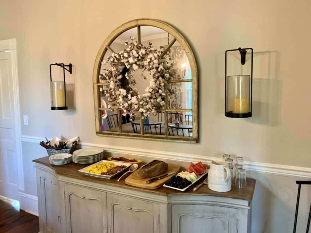 Our breakfast on the first morning of our Virginia wine country bachelorette getaway