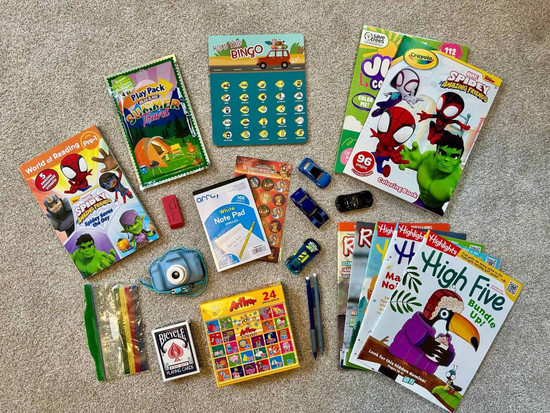 Our young kids loved their road trip activity boxes!