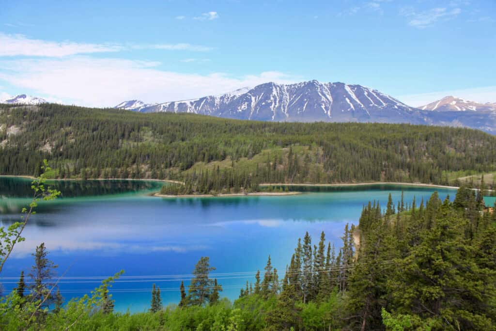 Emerald Lake with forest and mountains